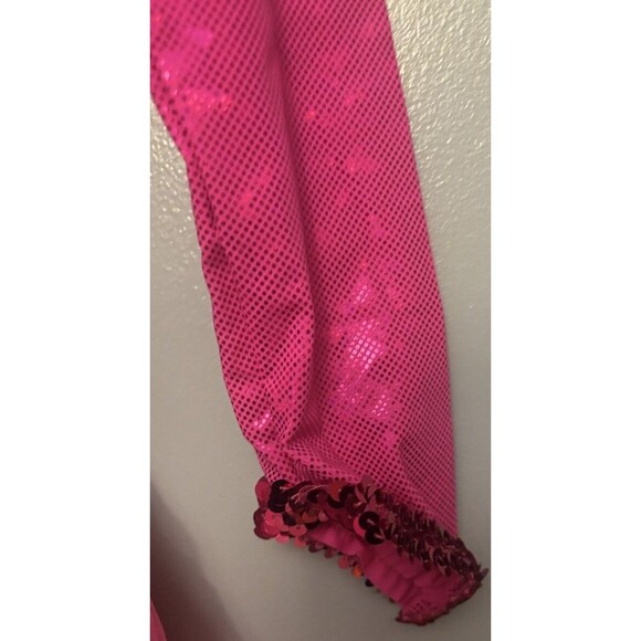 Hot Pink Flamingo Chasing Fireflies Halloween Costume Dress Bow Feathers - Picture 8 of 8